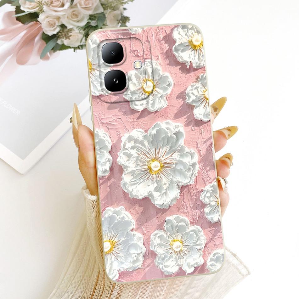 For Infinix Smart 20 2026 Cute Cat Flower Cartoon Phone Case For Infinix Smart20 X6840 X6840B Soft Silicone Covers Bumpers