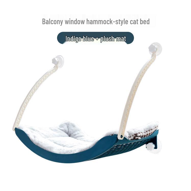 Winter Sunbathing Cat Hammock: Hanging Bed with Suction Cups for Balcony Window