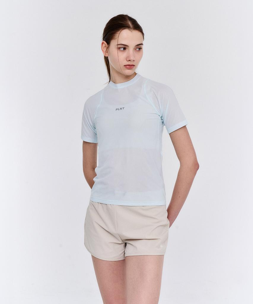 Peullaeniteu Quick Dry Performance Short Sleeve Light Blue