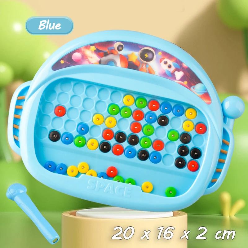 Kids Magnetic Beads Doodle Board Drawing Toys Puzzle Pen Control Focus Training Creative Thinking Game Montessori Education Toys