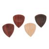 Ibasenice 4-Piece Wooden Guitar Picks with a Concave Design for Easy Grip, Suitable for Electric and Acoustic Guitars, Made from Rich Bass Wood