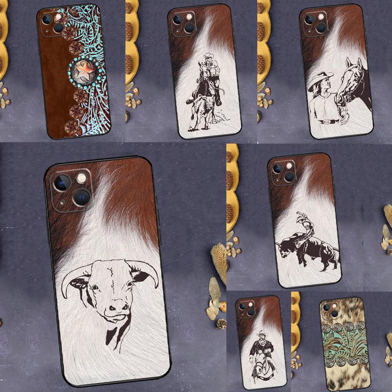 Western Cowgirl Cowboy Case For iPhone 11 12 13 14 15 16 Pro Max Mini X XS XR 14 Plus Protect Cover