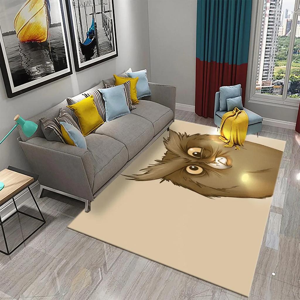 Lieblicher Cartoon Eulen Teppich für Schlafzimmer Wohnzimmer Dekor Fußmatte Flur Teppich Niedliche Tier Teppiche Küche Badezimmer Rutschfester Teppich
