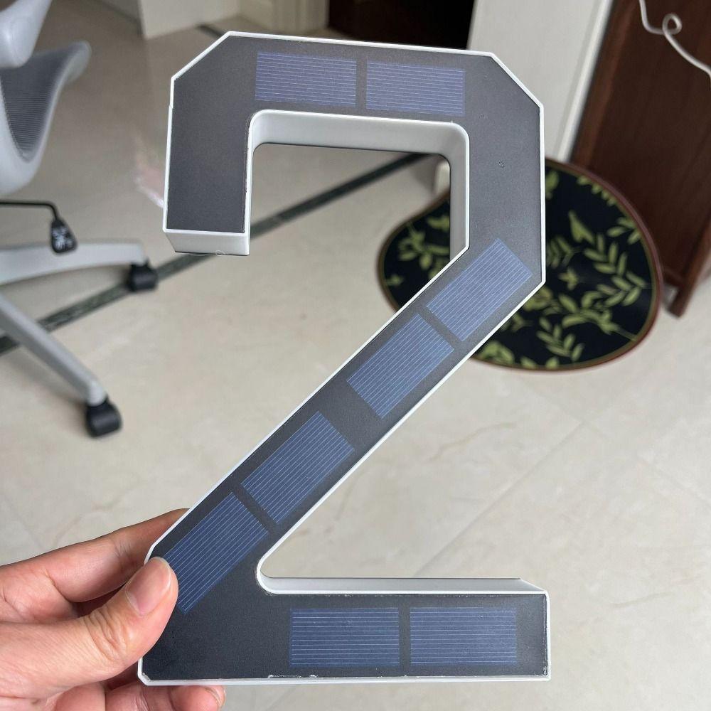 6.7IN Solar Lighted House Numbers Light No Wiring Solar Digital Doorplate  Party Centerpiece