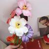 5pcs Real Touch Artificial Tulip Flowers Realistic Fake Tulips  Wedding Party Decor
