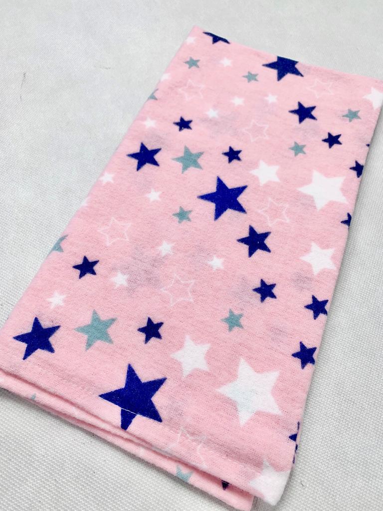 Stars Rose Flannel Diaper