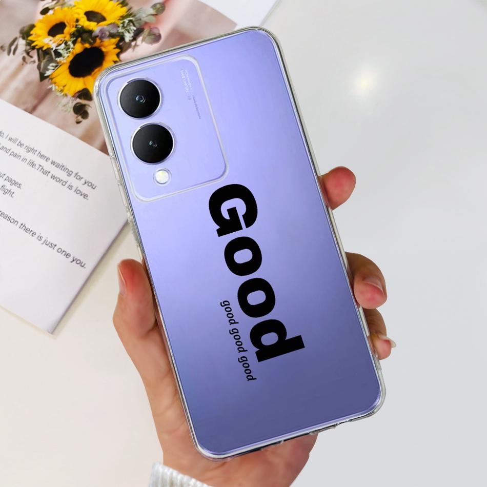 For Vivo Y17s Case 2023 Elegant Pattern Soft Silicone TPU Phone Back Cover For Vivo Y17s 4G VivoY17s Y 17S Bumper