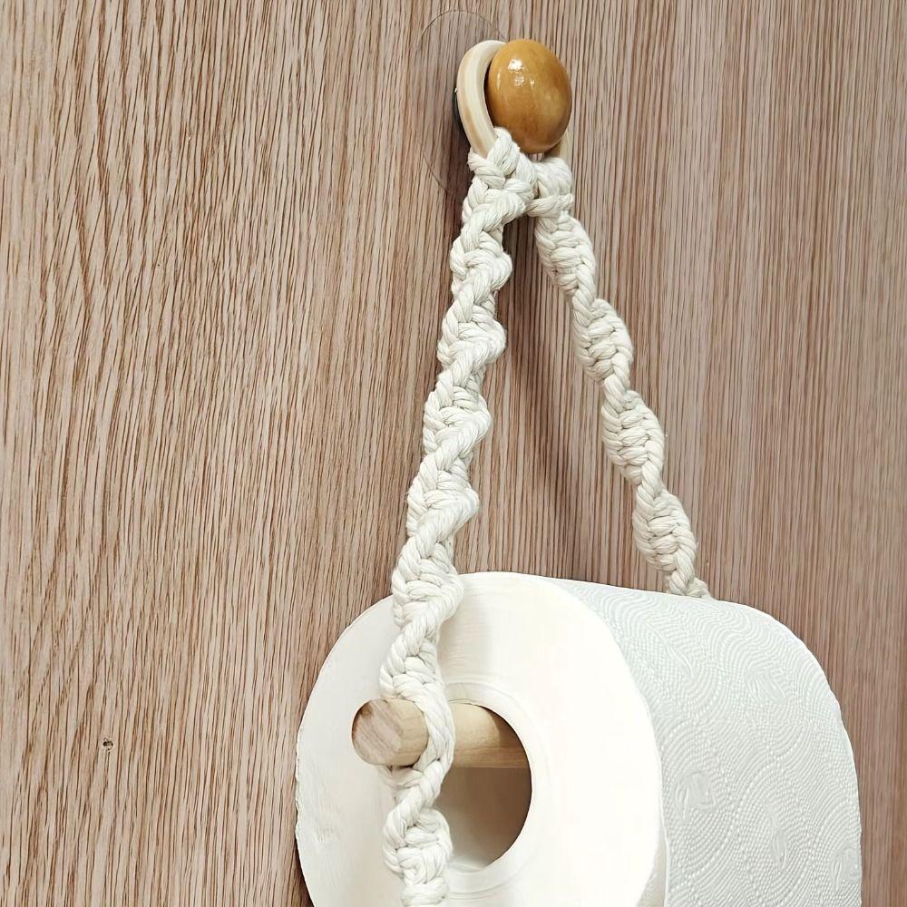 Nordic Style Bohemian Paper Towel Rack Bohemia Toilet Tissue Holder Hand-woven Paper Holder  Hotel