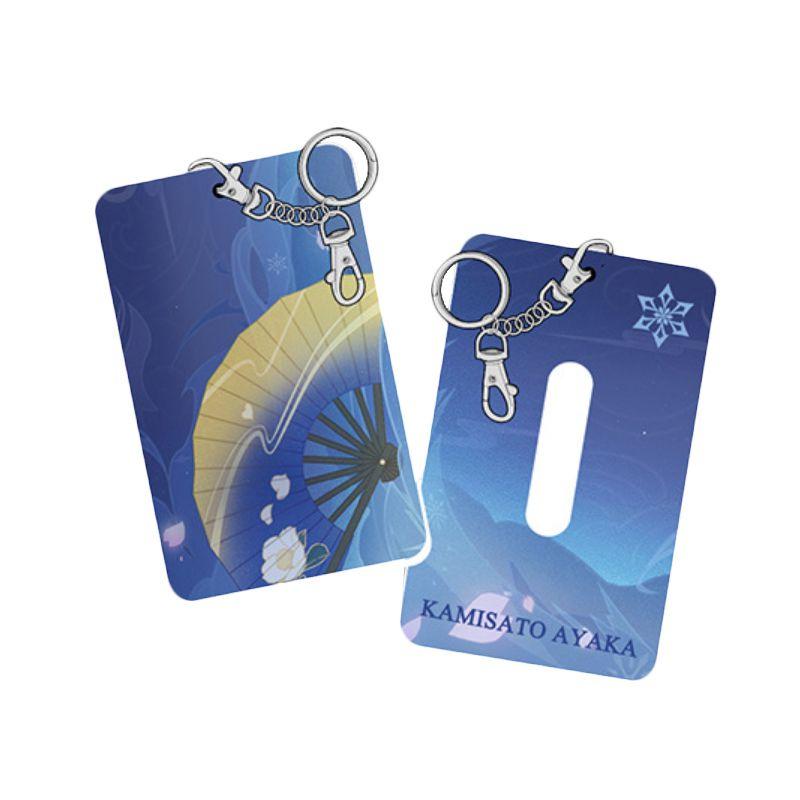 Versatile Genshin Impact Card Holder And Keychain Pendant With Exclusive Klee Mona Hutao Xiao Ganyu Sayu Ning Art