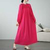 Round Neck Loose Long Dress
