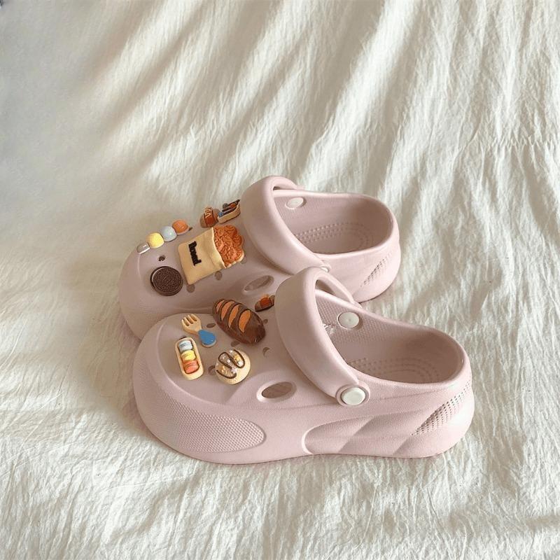 New Xie Super Soft  for Women Thick-soled Anti-slip Breathable Big-headed Shoes and Flip-flops
