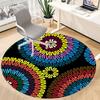 1pc Colorful Circular Pattern Carpet, Round Non Slip Durable Large Size Office Carpet, Suitable for Office
