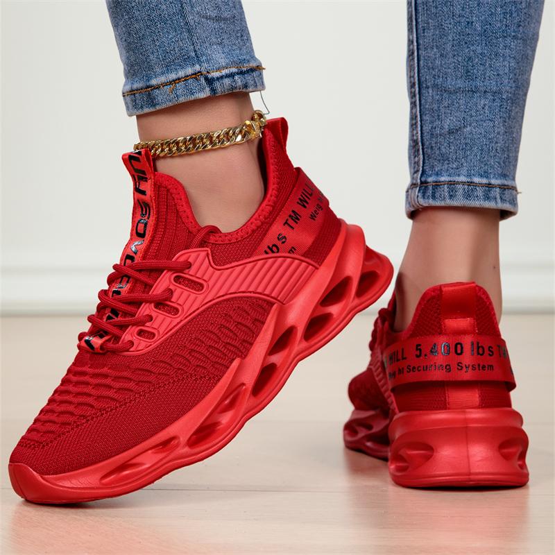 2025 Fashion Red Casual Sneakers Women Men Blade Shoes Big Size 45 Light Breathable Sports Shoes for Men Mesh Running Sneakers