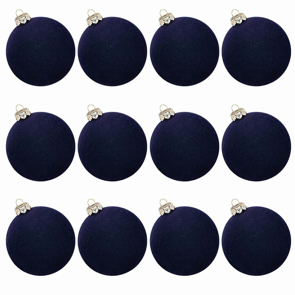 

Velvet For Christmas Ornaments 12PC for Tree Mantle and Window Decoration Pure blue