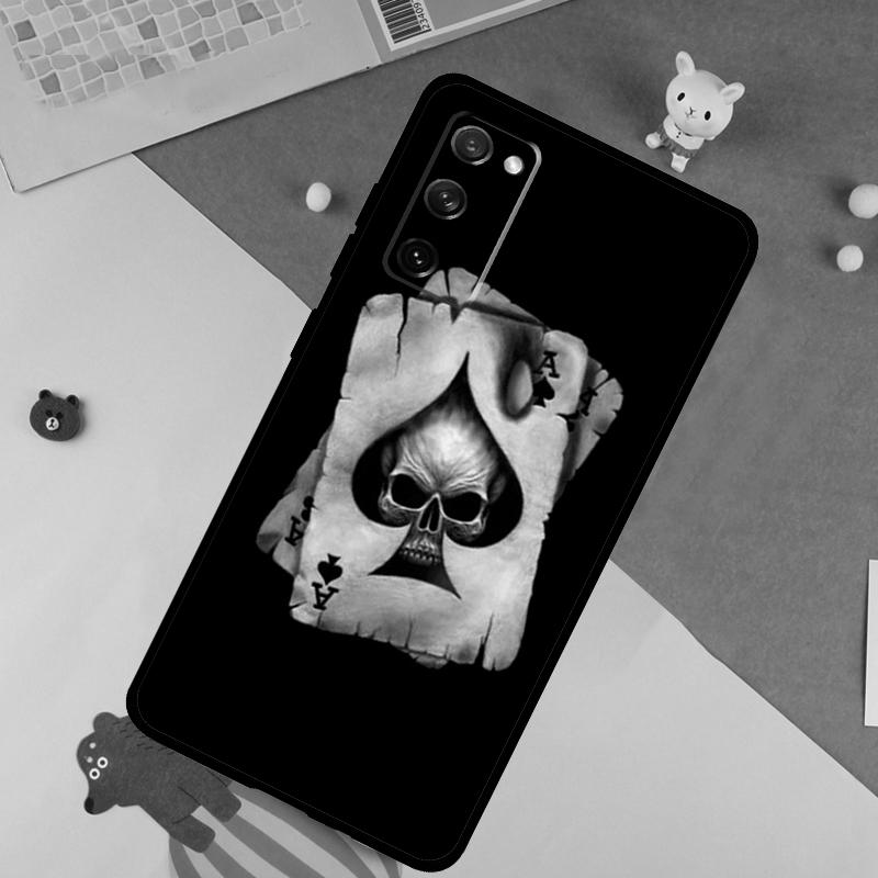 Poker Spielkarte Weiche Hülle für Samsung Galaxy S25 Ultra S9 S10 S20 FE S21 S22 S23 Plus S24 Ultra Funda Cover