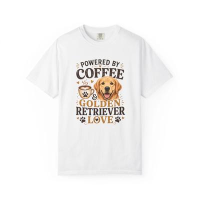 Coffee And Golden Retriever Love T-Shirt, Dog Lover Gift Tee S-4XL