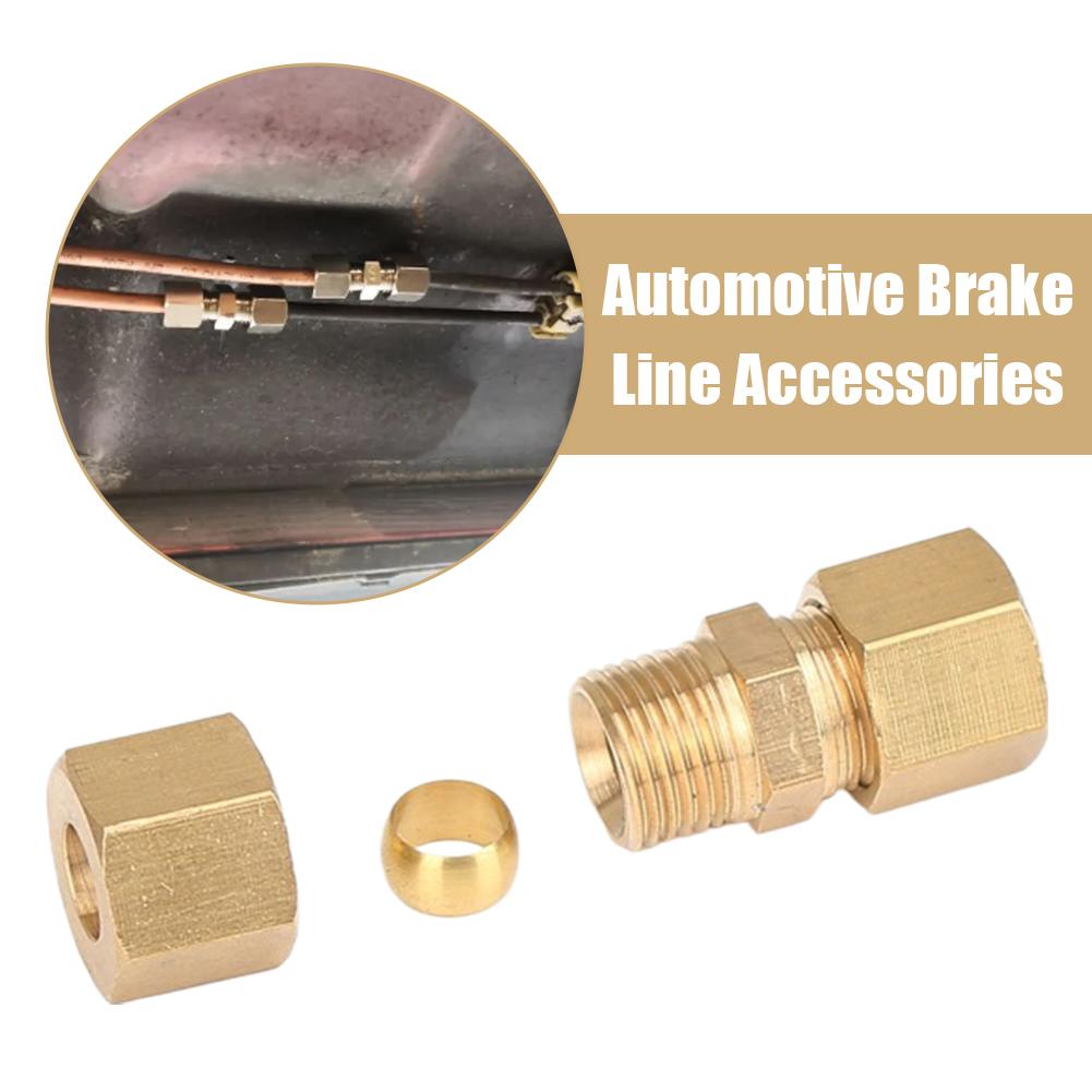 1pcs Brake Line Connector Without Flaring For Car & Truck Brake System Repair Universal Brake Pipe Car Accessories Y9U1