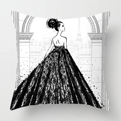 Nordic Fashion Ladies Pillowcase Home Decoration Living Room Sofa Cushion Cover Cushion Cover Bed Decoration Pillow Set