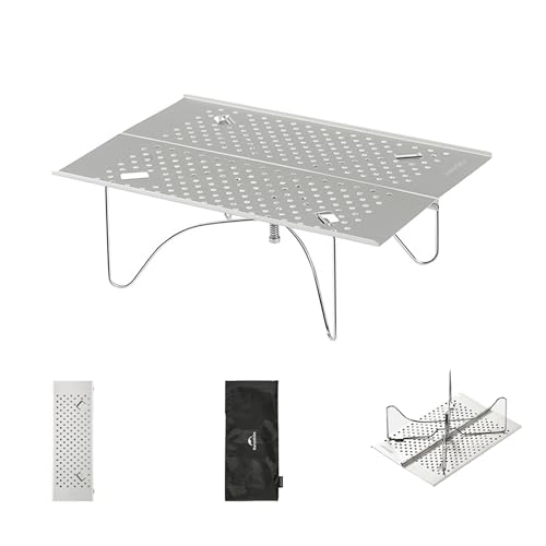 

Naturehike Camping Table, Ultra-Lightweight (300g), 30kg Weight Capacity, One-Piece Setup, Sturdy X-Shaped Construction, Folds Compactly, Easy to Clea