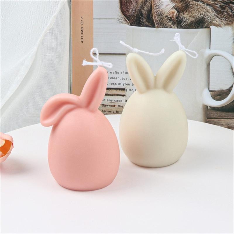 Easter Silicone Candle Molds 3D Eggs Rabbit Aromatherapy Soap Plasters Resin Mould Candle Making Supplies Home Decorations
