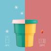 Kids And Toddler Cups - Spill Proof Smoothie Snack Cups With Leak Proof Regular Lids & Silicone Straws-green