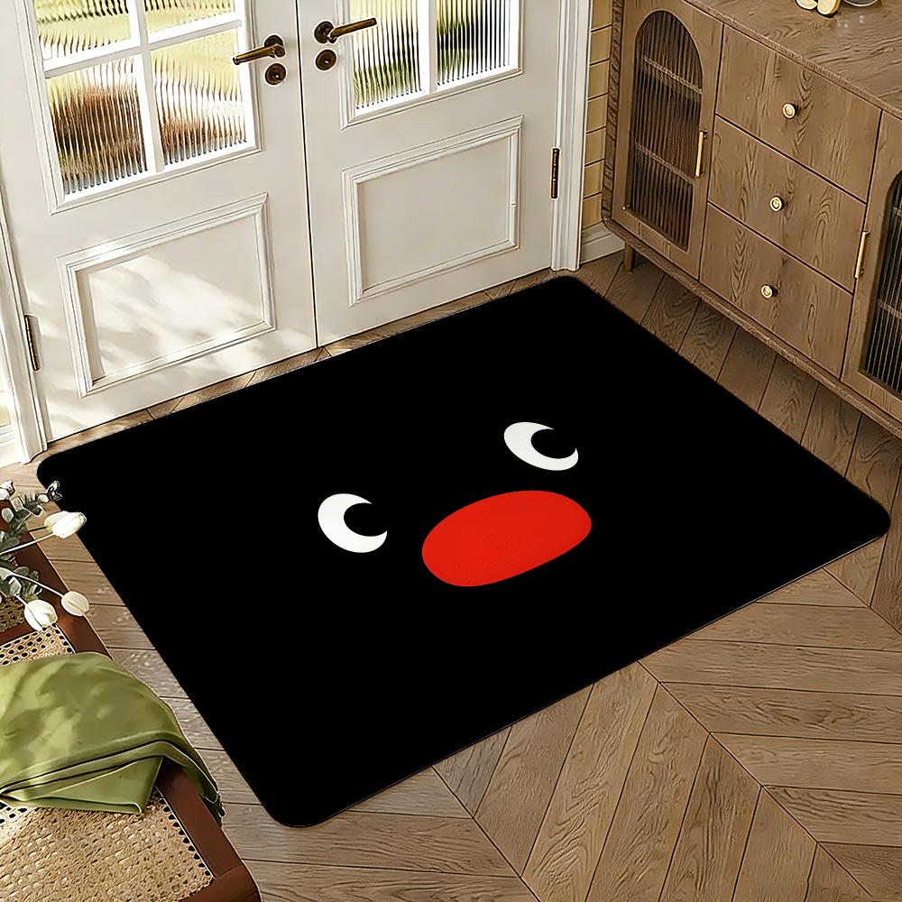 Pingu Süßer Pinguin Fußmatte Weich Verdickt Saugfähig Rutschfest Schlafzimmer Wohnzimmer Türvorleger Heimdekoration Flanell Teppiche