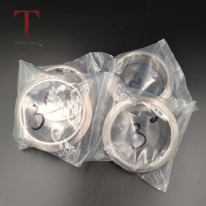 Tanium 1~3.5inch Perforated Manifold Connect Gasket 2/3 Hole Bolt Flange Titanium Exhaust Pipe Flange for Cars