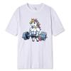 Funny Gym Unicorn Fitness Fitness Round Neck Cotton T-Shirt Men Casual Short Sleeve T Shirt Top Fashion High Quality Clothing