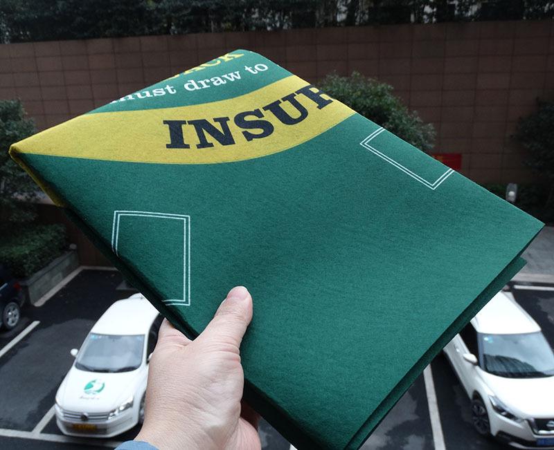 Wendbare Pokerkartentischmatte – 60x90cm Vliesfilz für Texas Hold'em & Roulette