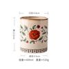 Vintage Ceramic Chopstick Holder Creative Storage Jar Chopstick Storage Cylinder Knife Fork Spoon Storage Rack Kitchenware