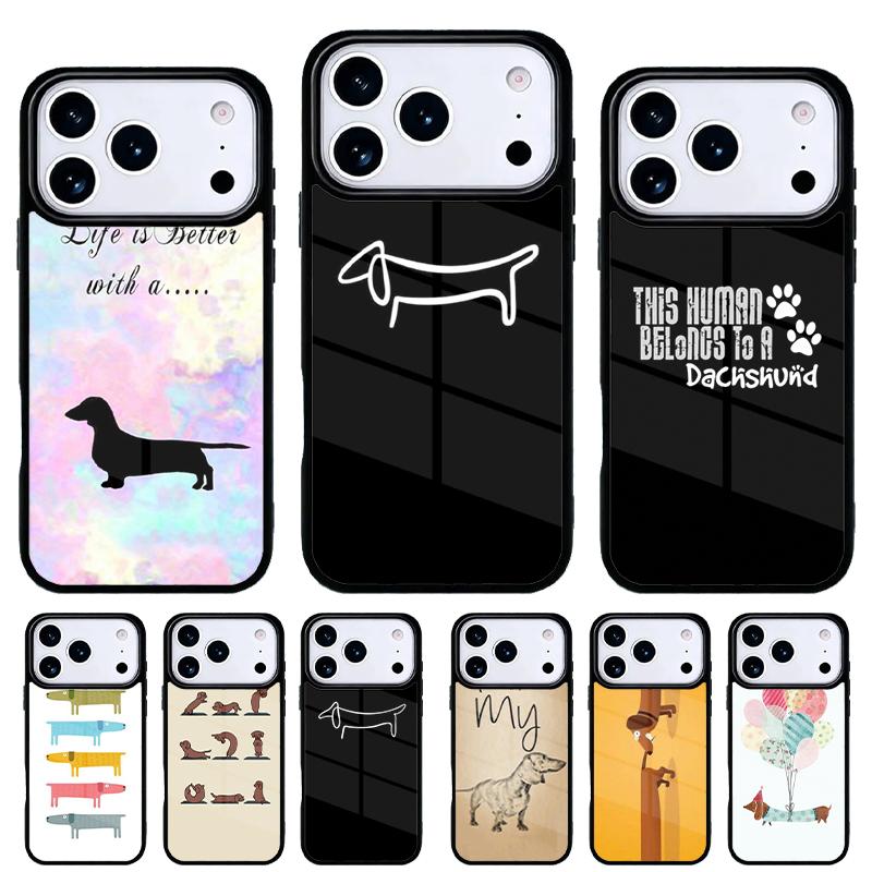 Dachshund Dog Ballon Phone Case for iPhone 17 16 15 14 13 Pro Max Back Cover for 12 11 Pro Coque