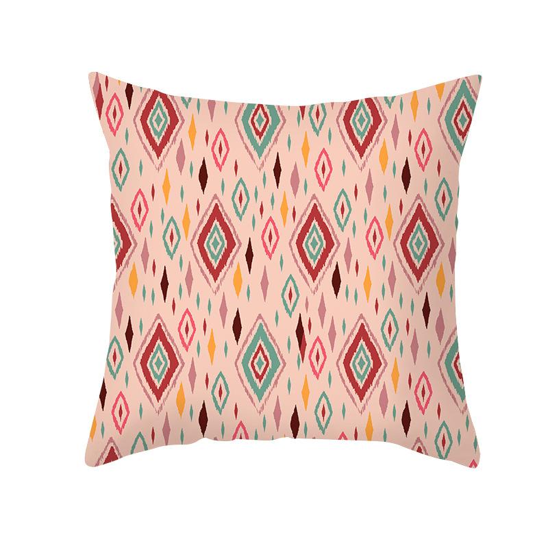 National Throw Pillow Cover With Striped Pattern Soft Plush Fabric Suitable For Home Retro-Style Living Room Cushions Cover
