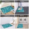 Bedroom Mat Math Doodle Blue Rug Home Doormat Living Room Carpet Decor