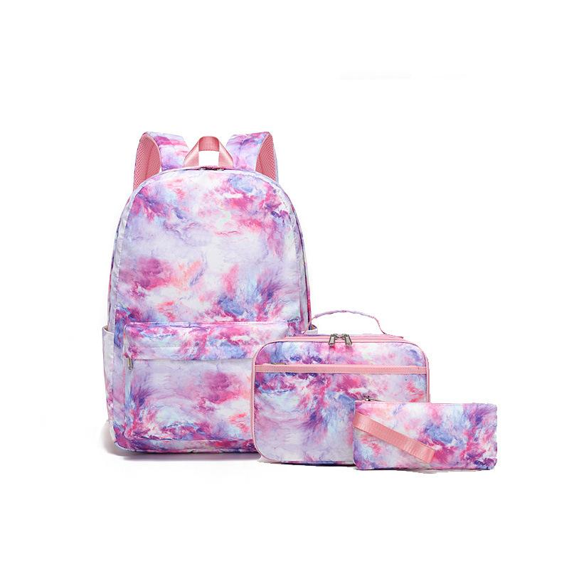 

Schoolbag Female College Style Small Fresh Backpack Simple Cute Student Backpack Three-piece Set