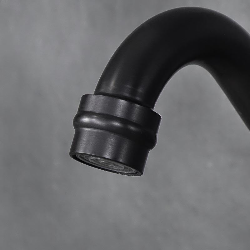 Black Wall-mounted Tap YORK 2 Low