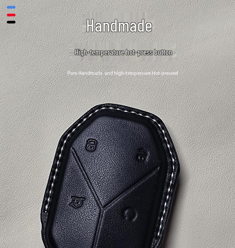 Compatible with BYD Fangchengbao 5, 8, 3 Key Case and Shell for 2023-2025 Models In Genuine Leather.