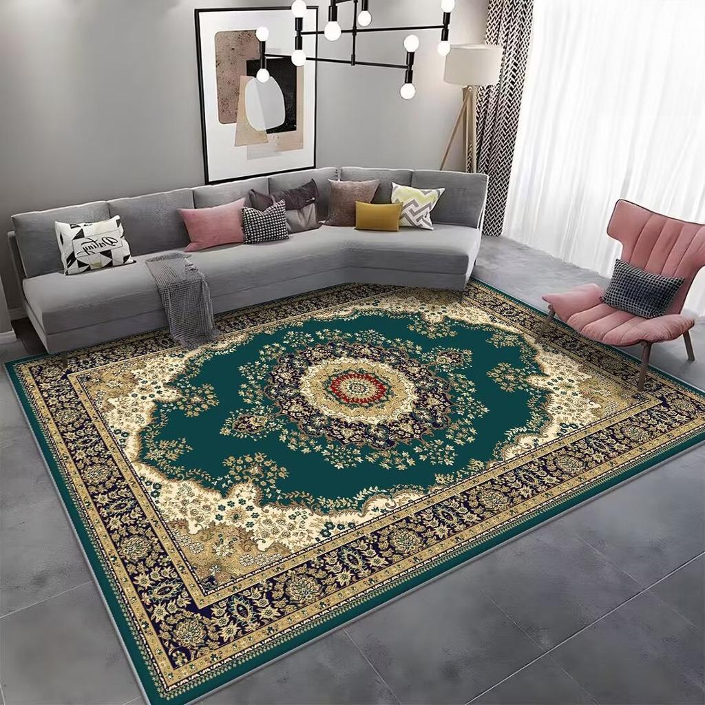 Red Gold High-end Luxury Carpets Living Room Large Area Rug Europe and America Home Decoration Bedroom Rugs Washable Floor Mats