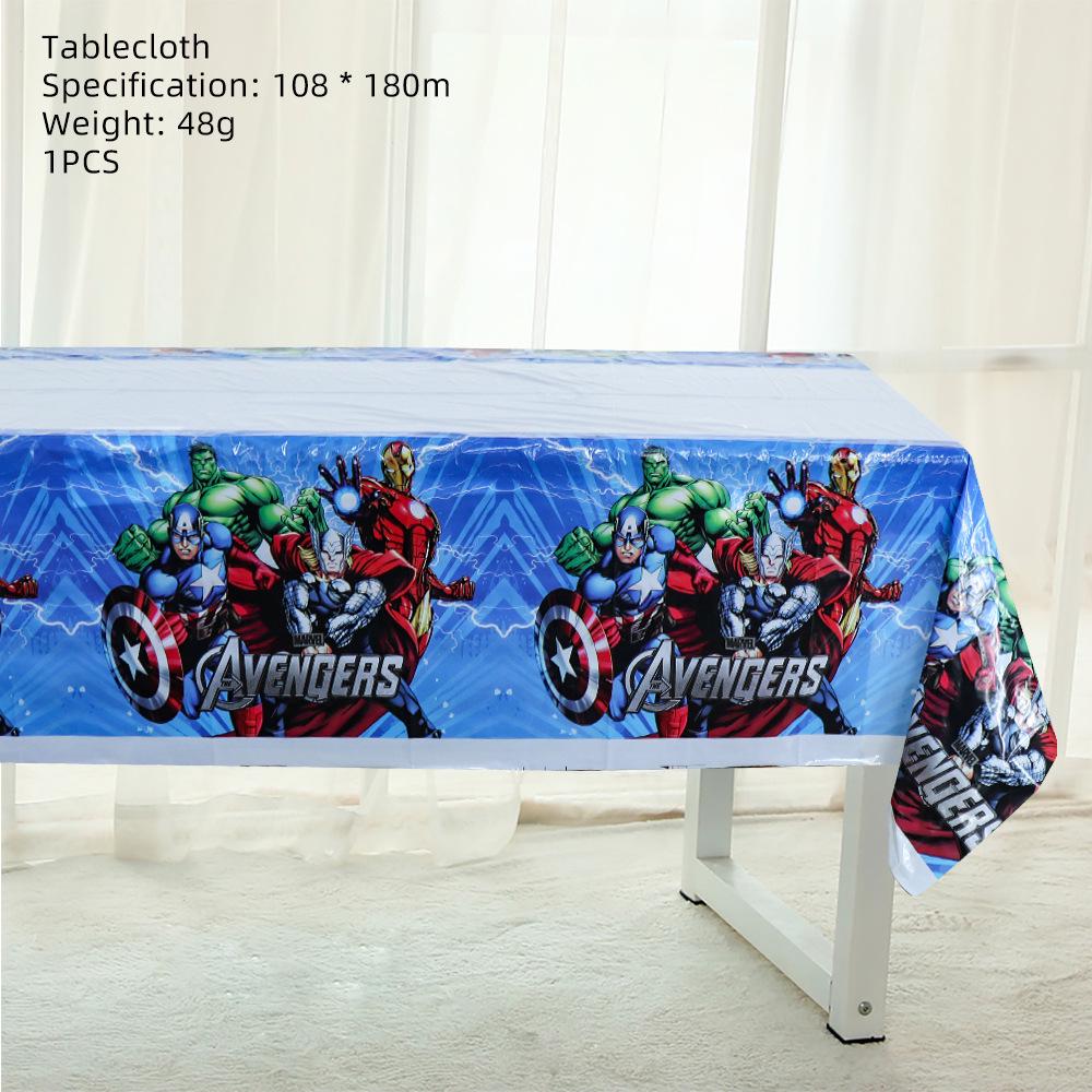 Avengers Tableware Set: Bunting, Cups, Plates, Masks, Cutlery, and Gifts for Indoor Parties