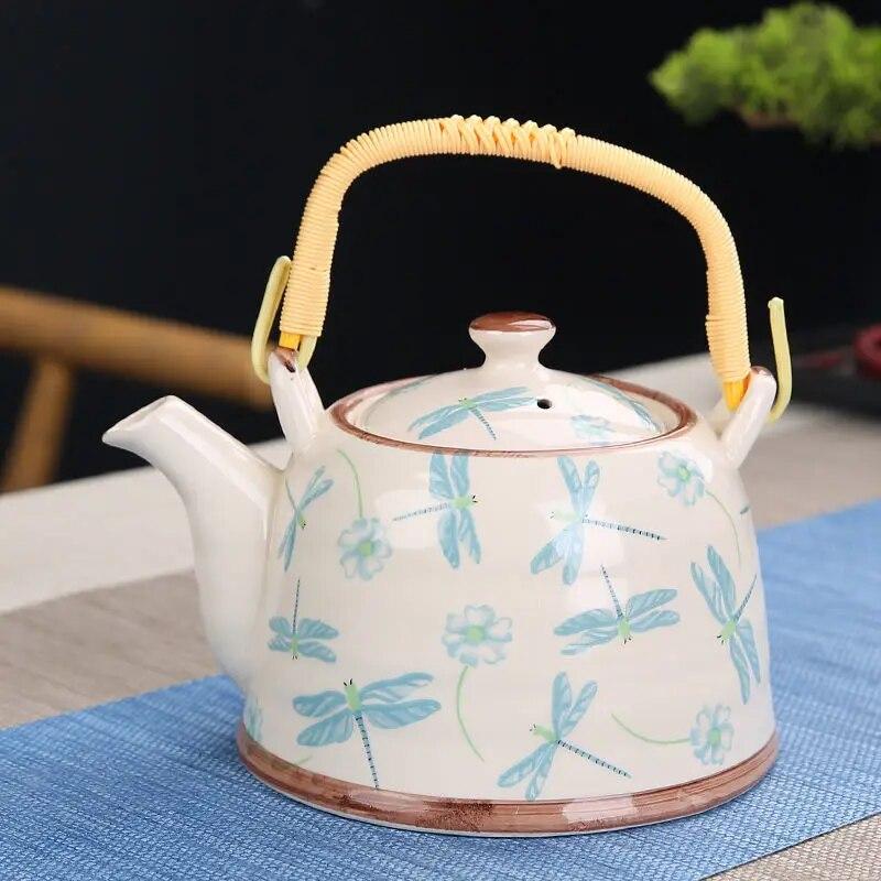 Porcelain Teapot Strainer Net High Capacity 900ML Traditional Retro Ceramic Tea Set Tea Pot Gift Kung Fu