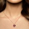 Silver Pendant for Women Pure 925 Sterling Silver Red Stones White CZ Romantic Rose Heart Pendant Gifts Fine Jewelry