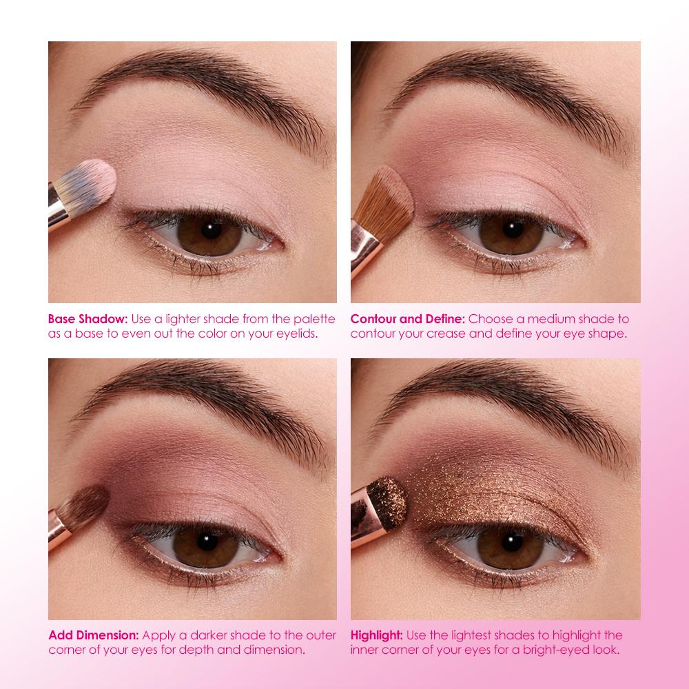 JULYSTAR 48 Colors Glam Eyeshadow Palette Matte Shimmer Earth Tone Makeup Palette High Pigmented Waterproof Long Lasting Face Makeup Kit with Mirror