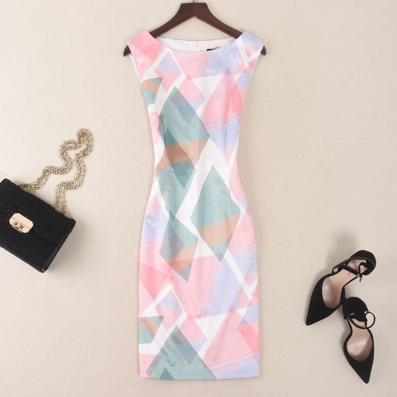 

New European and American Sleeveless Slim Fit Hip Dress Vest Color S