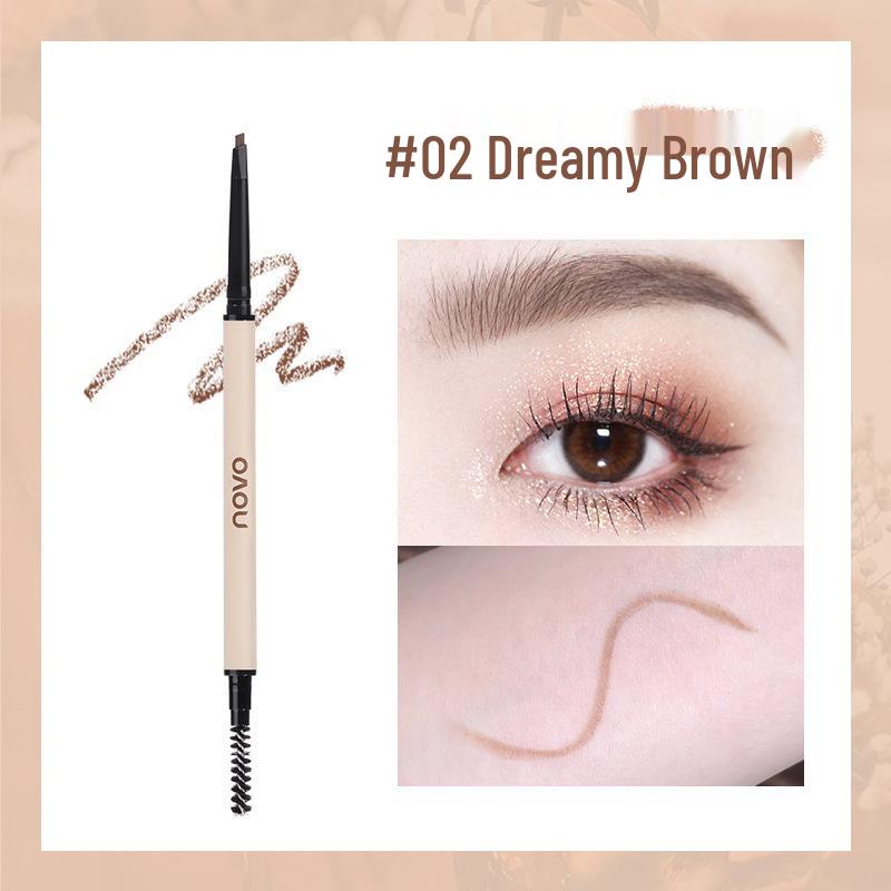 Precision Ultra-Fine Mist Eyebrow Pencil: Long-Lasting, Waterproof & Smudge-Proof with Triangular Tip & Natural Brow Powder