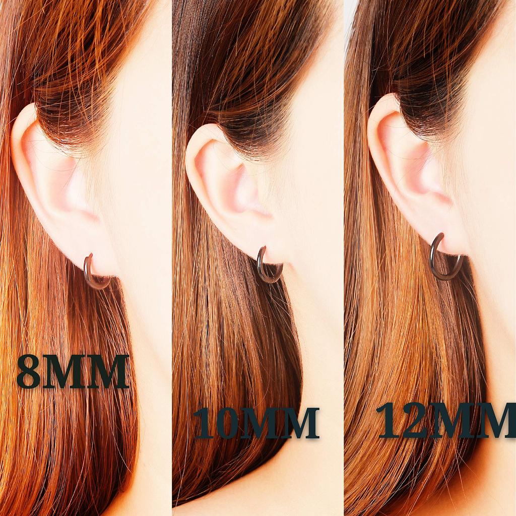 3 Pairs Stainless Steel Hoop Earrings  Hypoallergenic Huggie Earrings Small Hoop Sliver Black Sleeper Earrings For Women Men
