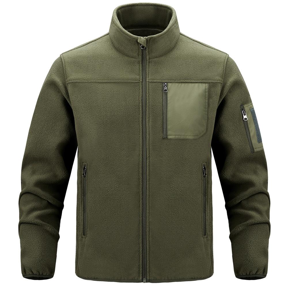 Veste Homme Col Montant Décontractée Extérieure Multi-poches Flocons Veste Homme Grande Taille Veste Vêtements Homme