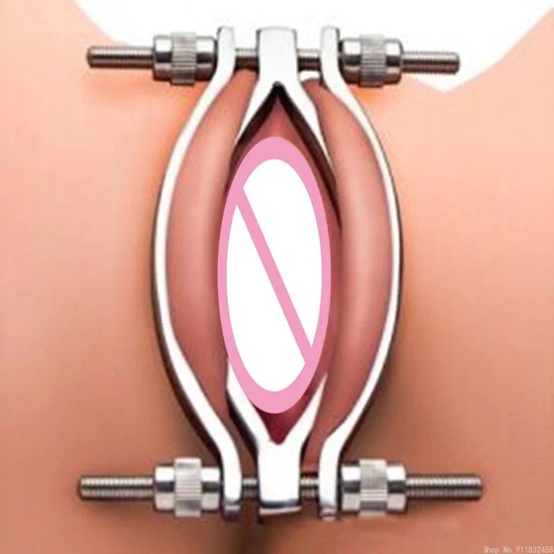 Labia Spreader Strap with Clamp Clip Onto Clitoris Spread Pussy Open Vagina Stimulator  Bondage Nipple Sucker Sex Toys Slave