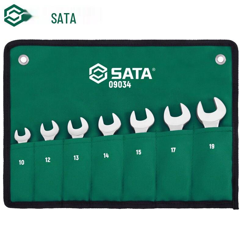 SATA 7-Piece Ratchet Combination Wrench Set