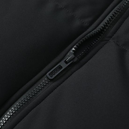 Abrigo de algodón grueso para hombre y mujer, cuello alto, manga larga, color sólido, cremallera, acolchado, bolsillos laterales, abrigo holgado