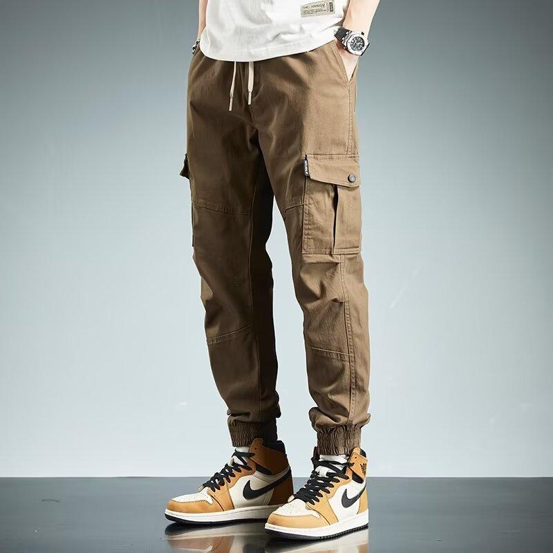 Overalls Men's Autumn New Korean Version of Trendy Brand Loose Large Size Casual Pants Fashion Ruffian Handsome Multi-pocket Leggings