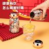 Retro high-value temperature display thermos cup portable small-capacity mushroom cup portable outdoor stainless steel pocket cup